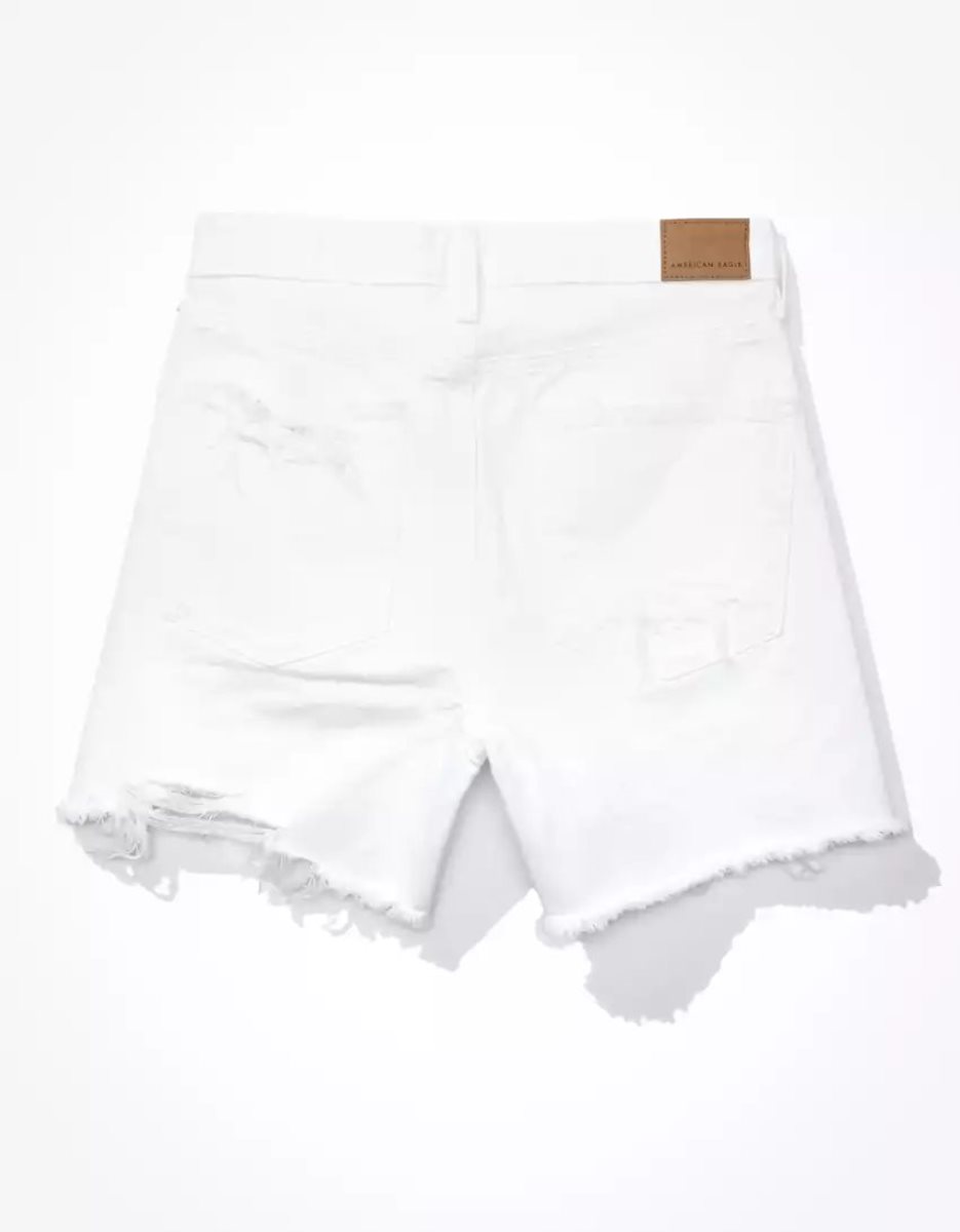 Shorts American Eagle AE Denim Highest Taille Baggy Blanche Femme | AZQ-72351891